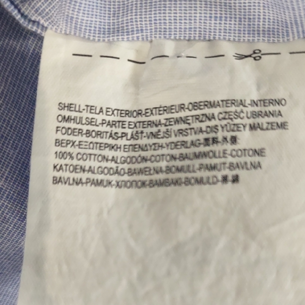 VANS Light Blue Short Sleeve Button-Up Shirt - Picture 13 of 17